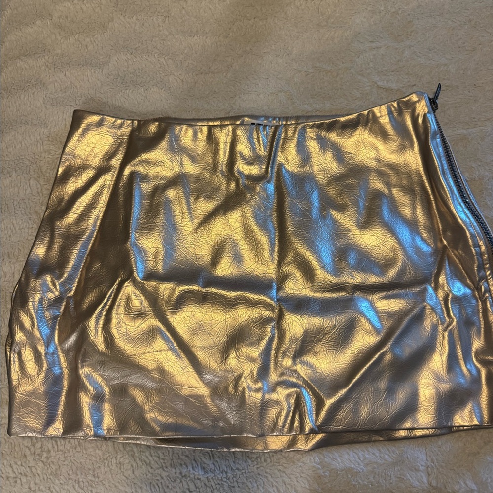 Gold Mini Skirt